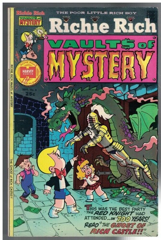 RICHIE RICH VAULT OF MYSTERY 6 VG-F Sept. 1975