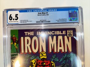 Iron Man (1968) # 1 (CGC 6.5 OWWP) Origin Iron Man Retold • Gene Colan Cover