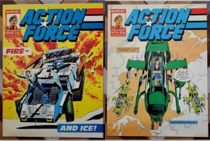 ACTION FORCE #14 & 16 (Marvel UK 1987) GI JOE Hi Grade QUICK KICK, FLINT, CLUTCH