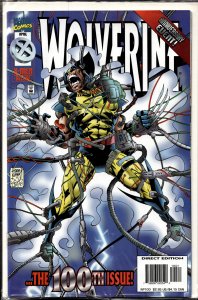 Wolverine #100 Direct Edition - Foil Enhanced Cover (1996) Wolverine