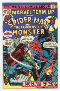 Marvel Team-Up #36 Spider-Man Frankenstein's Monster FN+