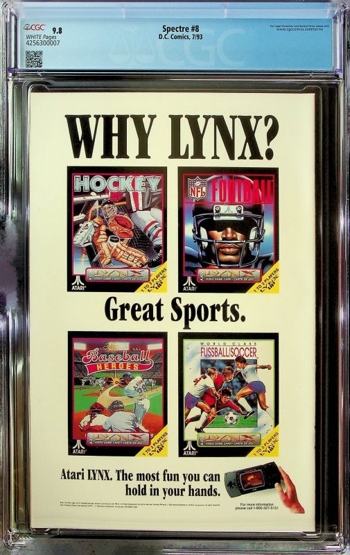 The Spectre #8 (1993) - CGC 9.8 - Cert#4256300007