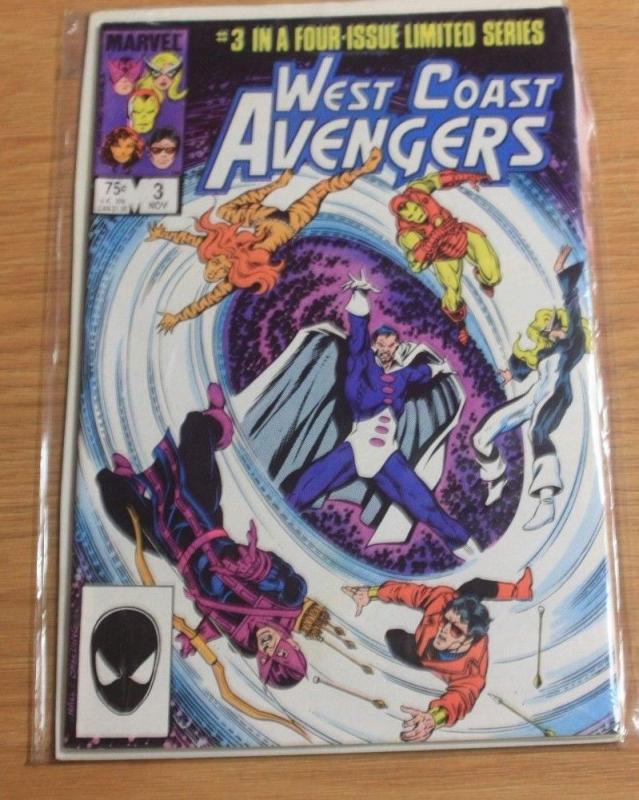 west coast avengers comic # 3 mini series 1984 hawkeye mockingbird wonderman