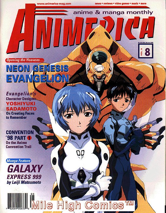 Animerica August 1998 Bandai Entertainment, Anime-Village.com and  Evangelion -When going over this issue, I … | Evangelion, Cartoon posters,  Neon genesis evangelion