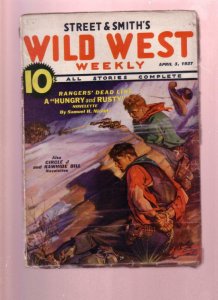 WILD WEST WEEKLY-APR 3 1937-PULP-WILD BILL HICKOK-BAR U VG+