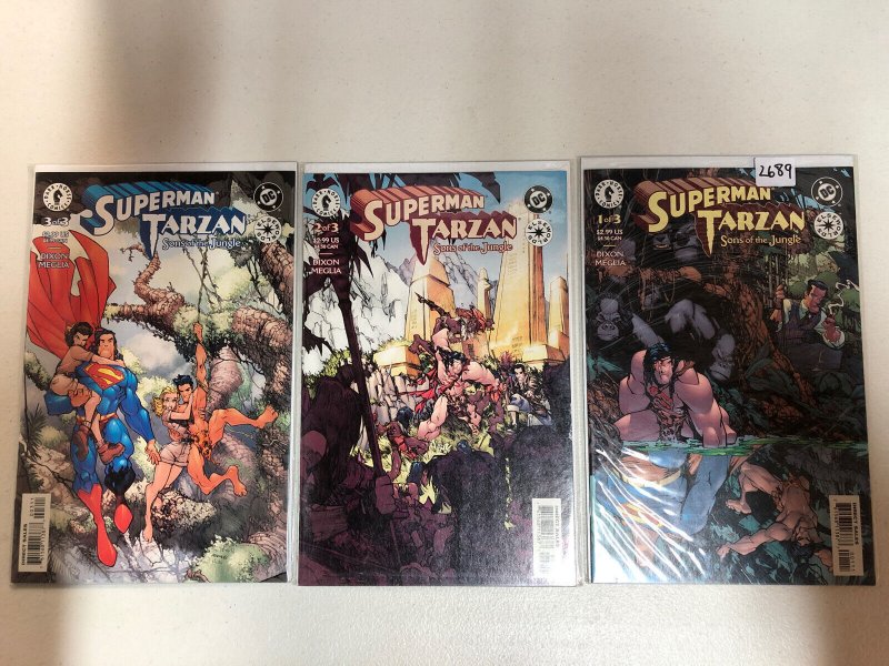 Superman Tarzan Sons Of The Jungle (2001) #1 2 3 (VF/NM) Complete Set Elseworlds