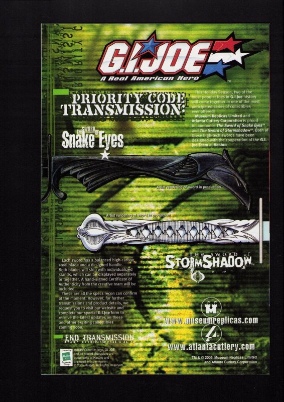 G.I. Joe Comic Book #0 - SIGNED BY JOE CASEY! (8.0) 2005