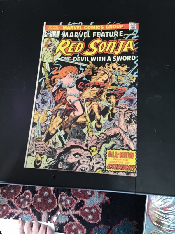 Marvel Feature #2 (1976) 2nd Solo Red Sonja! High-grade! VF+  Wow!