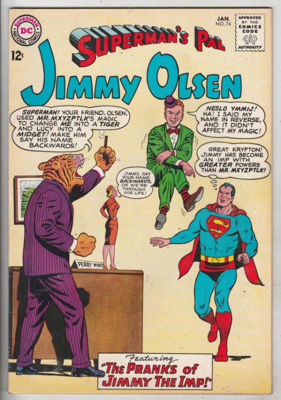 Jimmy Olsen, Superman's Pal  #74 (Jan-64) VF/NM+ High-Grade Jimmy Olsen