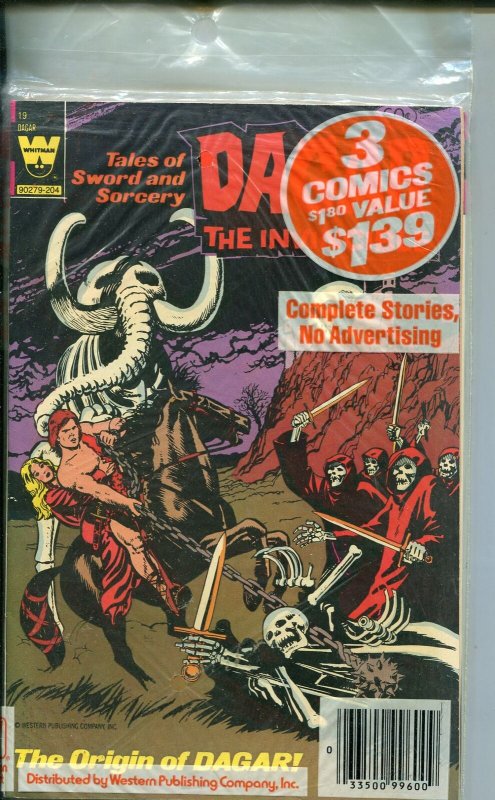 Whitman Comics 3 Pack #1 1982-Turok #130-Dagar #19-Mighty Samson #32-VF/NM