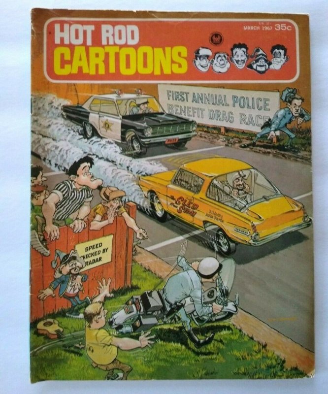 Hot Rod Cartoons Magazine March 1967 # 15 Drag Race Beatnik Automobiles Comic 