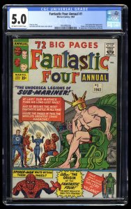 Fantastic Four Annual #1 CGC VG/FN 5.0 Off White to White 1st Lady Dorma!