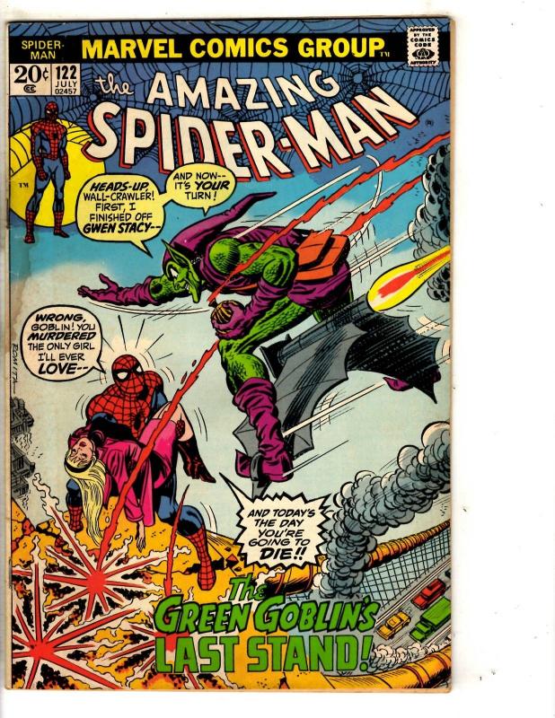 Amazing Spider-Man # 122 VG/FN Marvel Comic Book Green Goblin Vulture Gwen JG9
