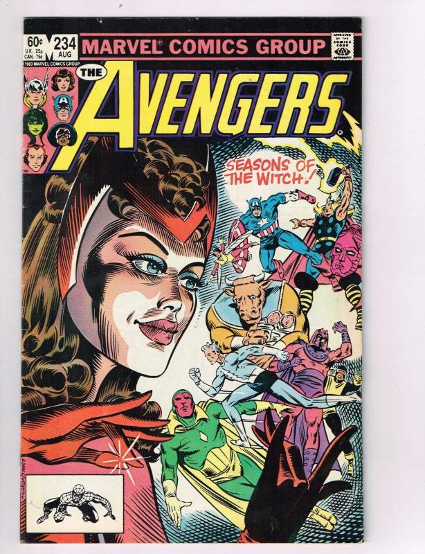 The Avengers #234 VF Marvel Comics Comic Book Vision Capt America Aug 1983 DE42