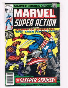 Marvel Super Action #3 FN Marvel Comic Book Captain America Sept 1977 DE36