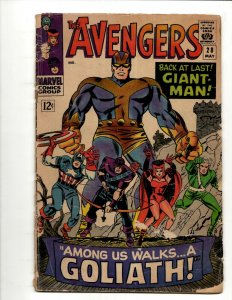 Avengers # 28 VG Marvel Comic Book Hulk Thor Iron Man Captain America BJ1