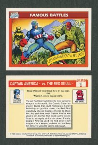 1990 Marvel Comics Card  #97 (Captain America/Red Skull) / NM-MT+