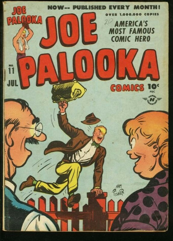 JOE PALOOKA #11 1947-HARVEY COMICS-BOXING-BLACK CAT VG