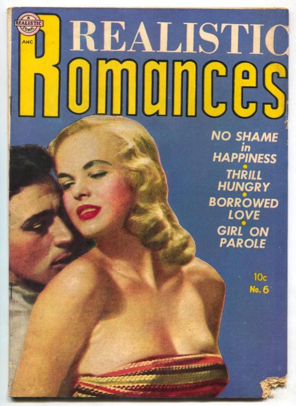 Realistic Romances #6 1952- Girl on Parole- GREAT COVER fair