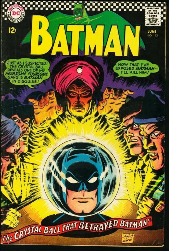 BATMAN #192-1967-DC-good/very good G/VG