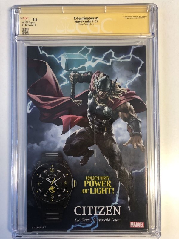 X-Terminators (2022) #1 (CGC 9.8 SS WP) Signed& Sketch T. Dodson| Variant Cover