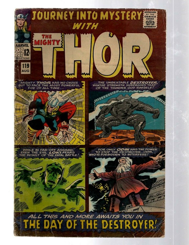 Journey Into Mystery # 119 VG Marvel Comic Book Thor Loki Odin Asgard Sif RB8