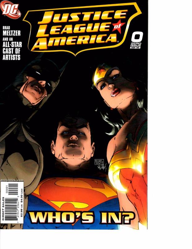 Lot Of 2 DC Comic Book Justice League America #0 and Brave New World #1 KS11