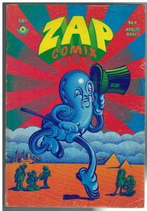 ZAP COMIX (1968-2005 APEX NOVELTIES) 4 G-VG (2ND PRINT.
