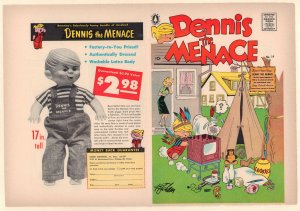 Dennis the Menace #19 Unused Comic Book Cover - Camping Outside (Grade 7.5) 1956