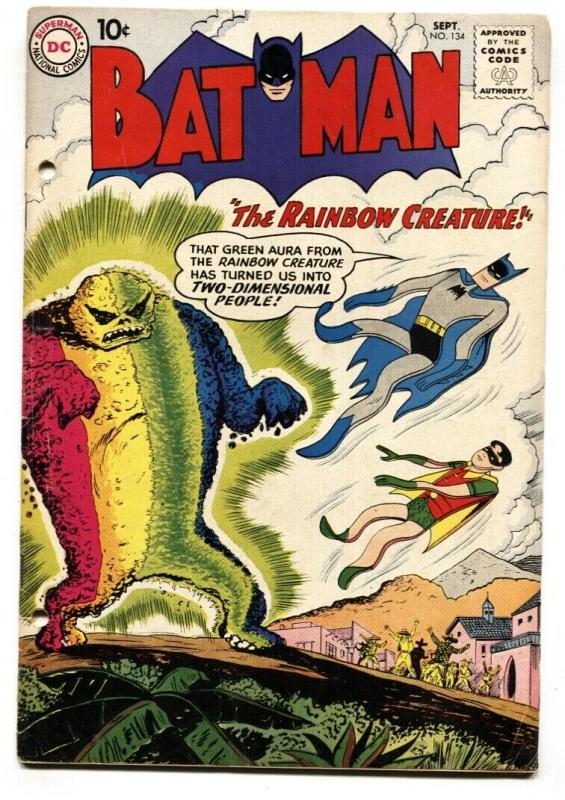 BATMAN #134-1960-RAINBOW CREATURE-10 CENT-SILVER-AGE DC g