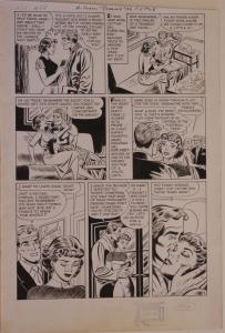 Original art, HI-SCHOOL ROMANCE #56, Football, 1956, more Golden age in store