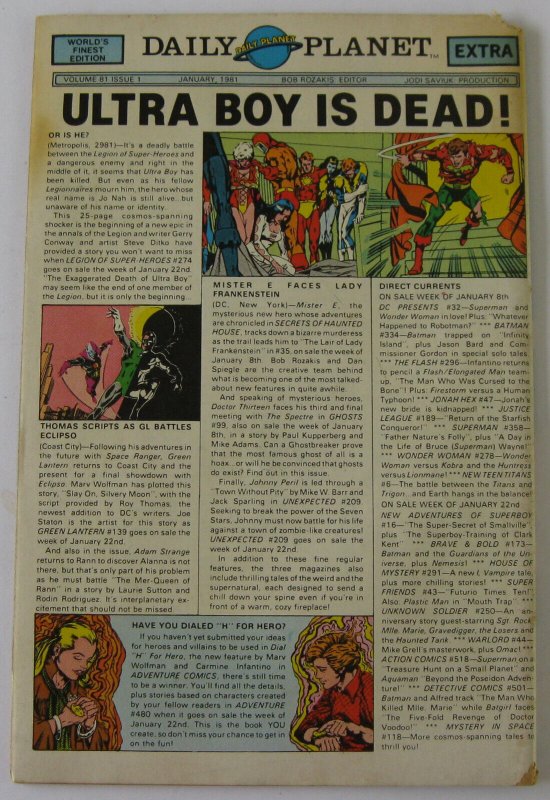 World's Finest #268 (May 1981, DC), VG (4.0), Captain Marvel Jr. origin retold