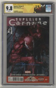 Superior Carnage #1 - CGC 9.8 - 2013 - Signature Series - Clayton Crain! 