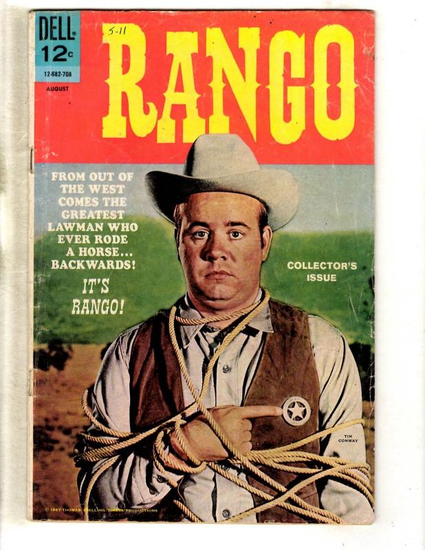 Rango # 1 VG/FN Dell Silver Age Comic Book 1967 Western Cowboy Sheriff JL16