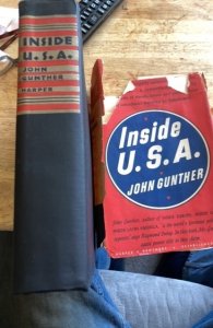 Inside U.S.A. Gunther, 1947 good looking book for a bookshelf. Lineup