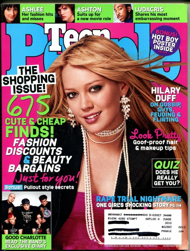 Teen People 11/2004-Hilary Duff-Ashlee Simpson-Ashton Kutcher-FN/VF