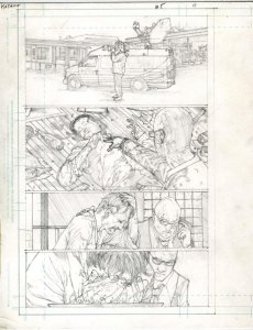 Katana #5 pg 4 DC New 52-Justice League Original Penciled art by ALEX SANCHEZ