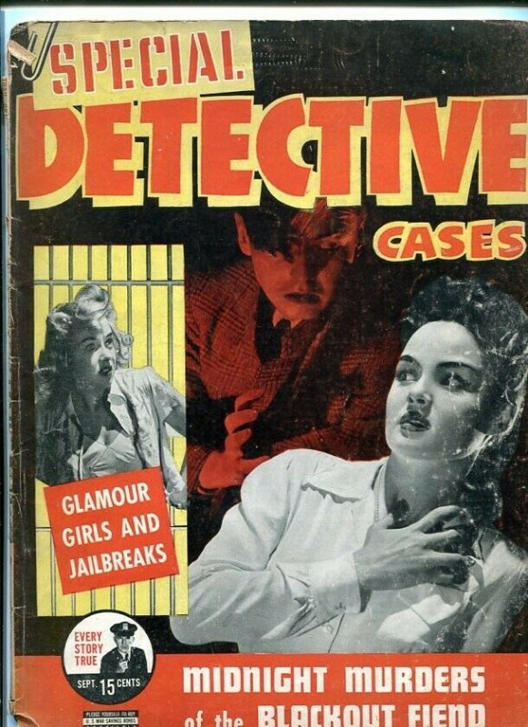 SPECIAL DETECTIVE-SEPT. 1942-MURDERS-BLACKOUT-JAILBREAKS-MONSTERS-HORROR G