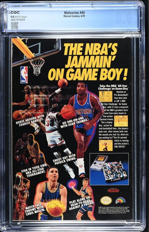 Wolverine #40 (6/91) Graded CGC 9.8