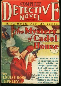 COMPLETE DETECTIVE NOVEL 1930 AUG-RARE CRIME PULP VG