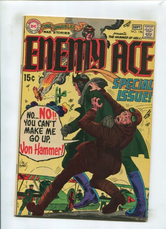 STAR SPANGLED WAR STORIES #146 (6.0) ENEMY ACE 1969