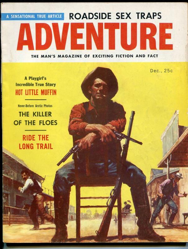 Adventure-12/1956-Robert E Schulz-pulp fiction-Berkley Mather-Gallin-FN