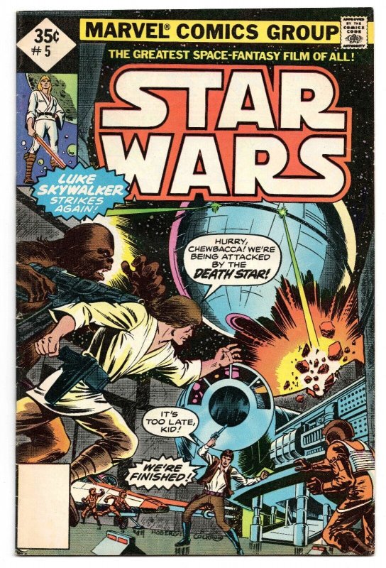 Star Wars 5 VINTAGE 1977 Marvel Comics Comic Books Bronze Age