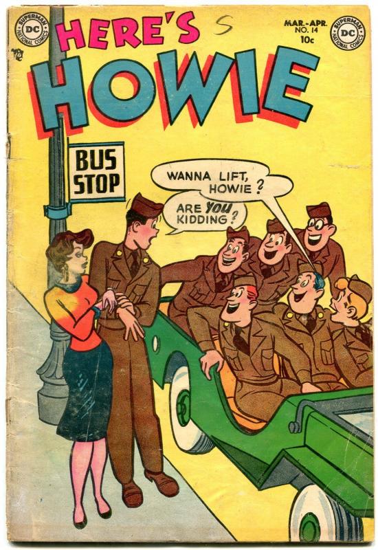 Here's Howie #14 1954- DC Golden Age Humor- Jeep cover VG