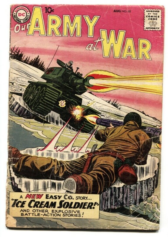 OUR ARMY AT WAR #85-1959-1st appearance of Ice Cream Soldier 