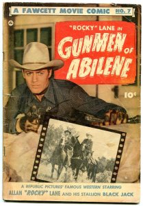 FAWCETT MOVIE COMIC #7 ROCKY LANE BOB POWELL ART 1950 G/VG