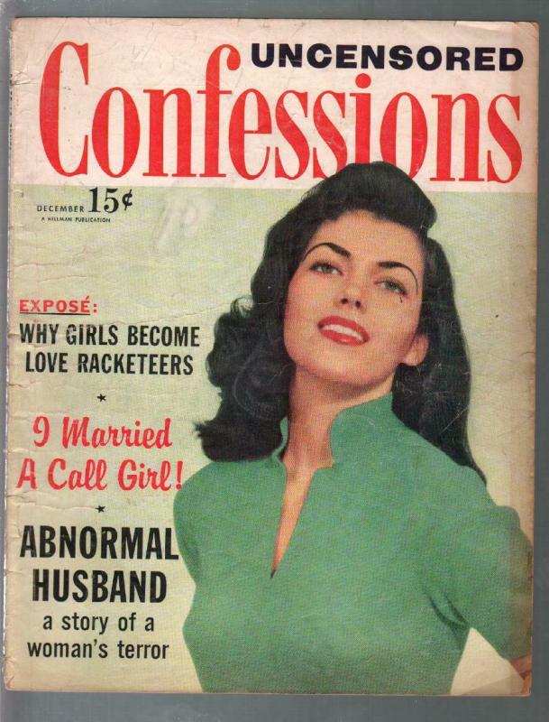 Uncensored Confessions 12/1957-exploitation-scandal-spicy-VG