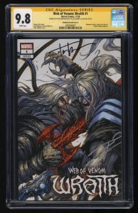 Web of Venom: Wraith #1 CGC NM/M 9.8 White Pages Kirkham Cover C Variant