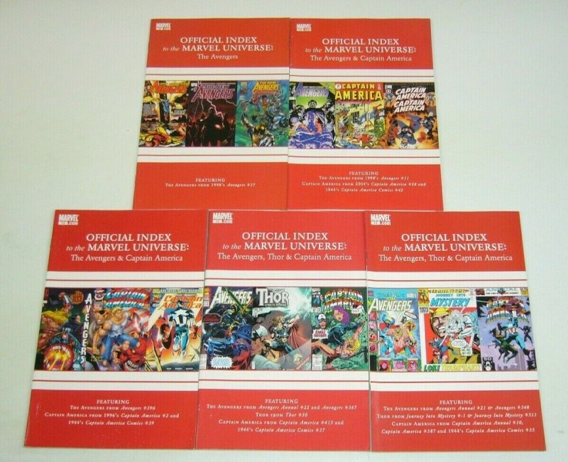 Avengers, Thor & Captain America Official Index to the Marvel Universe #1-15 set