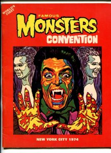 FAMOUS MONSTERS CONVENTION 1974-1ST ONE-ACKERMAN AUTOGRAPHED-WARREN-fn